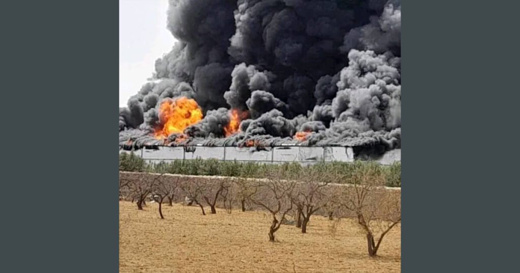 incendie sfax usine de plastique